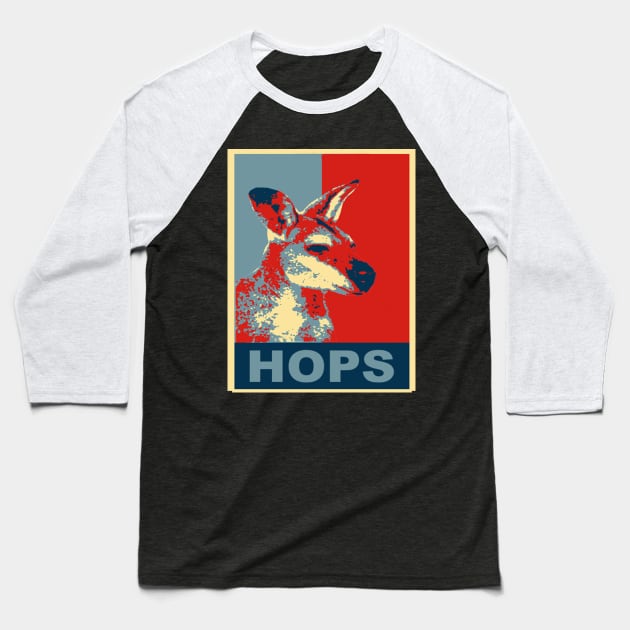 Hops Baseball T-Shirt by wanungara